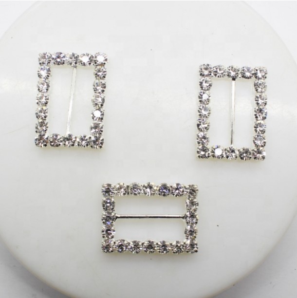 Popular Shiny Rhinestone Crystal Copper Buckles For Wedding Invitation
